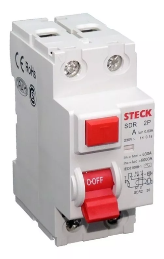 [STESDR24030] INTERRUPTOR DIFERENCIAL 2P 40A 30MA 230V