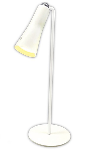 [TBCESQ4-3W-BI] LÁMPARA A LED DE ESCRITORIO AUTÓNOMA CON IMÁN - 4 EN 1 - 3W - Color Blanco - Luz Natural - Batería de Li-Ion - Dimerizable