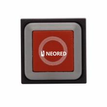 [EAT086384] Dis-Pulsador rasante cuadrado c/retorno azul