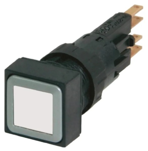 [EAT086752] Dis-Pulsador rasante cuadrado c/retorno blanco