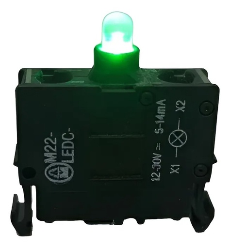 [EAT216562] Módulo led verde, fijación posterior 12-30 VAC/DC