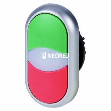 [EAT216698] Pulsador doble rojo - verde con indicación luminosa