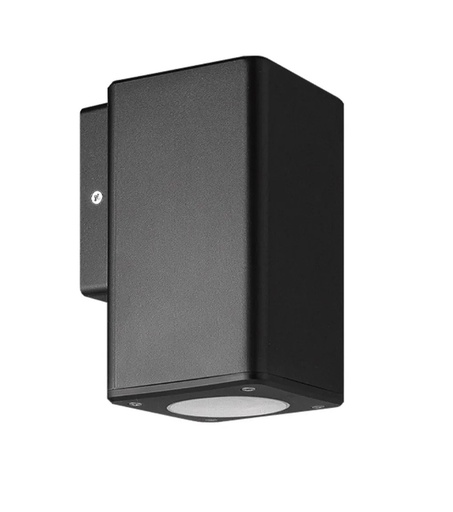 [CORAECN-X1] ARTEFACTO DE APLICAR EXTERIOR CUADRADO, COLOR NEGRO, UNIDIRECCIONAL, IP54, AC100240V, GU10, 9W MAX