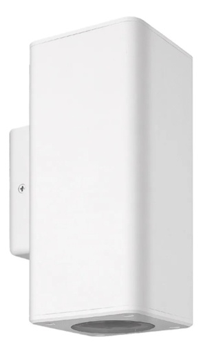 [CORAECB-X2] ARTEFACTO DE APLICAR EXTERIOR CUADRADO, COLOR BLANCO, BIDIRECCIONAL, IP54, AC100240V, GU10, 9W MAX