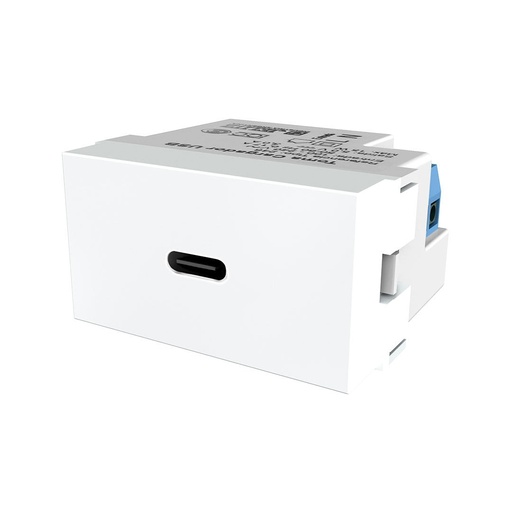 [JEL20446] Toma USB-C de carga de 3A Verona Blanco