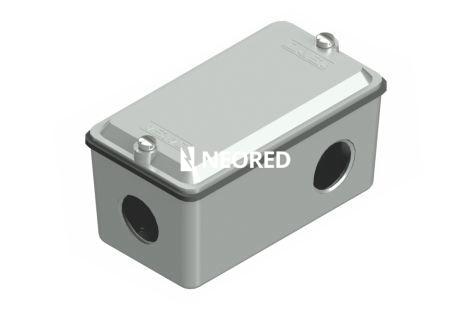 [MICDM 200 L] ACCESORIOS SIN ROSCA DAISA - CAJAS MÚLTIPLES Y ACCESORIOS - CAJA DE DERIVACION Tipo "L", uso interior, rosca 2"