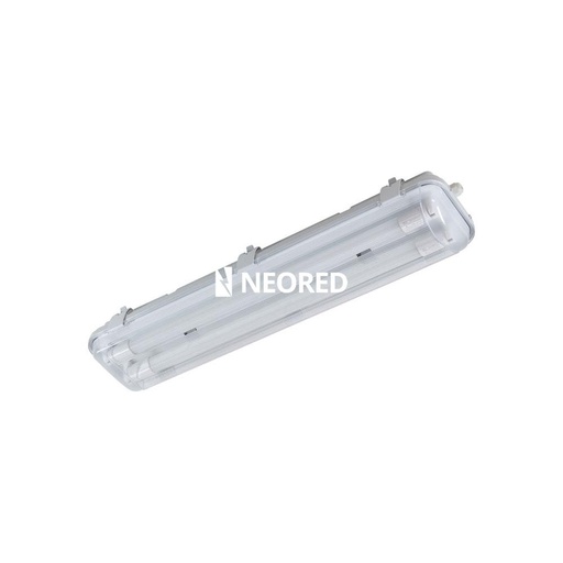 [LUMMAREA LED 210-DIS] Dis-LUMENAC MAREA LED 210 IP65 2X10W P/TUBOS LED ZOCALO G13 B/GR