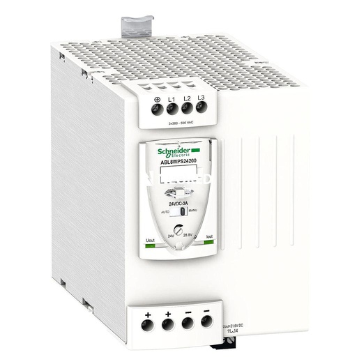 [SCHABL8WPS24200] ABL8 - Fuente de Alimentación Trifásica 3x380/500 VCA/24VCC, 20A/480W