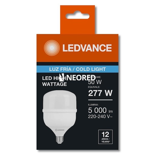 [LED7019107] Dis-BULBO ALTA POTENCIA 50W E27 FRIA