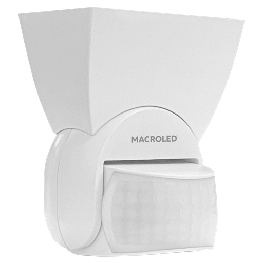 [CORSMPB-180-12M-IP65] SENSOR DE MOV PARED BLANCO MACROLED AC220-240V 1200W MAX, 12M DE ALCANCE, 180º, IP65