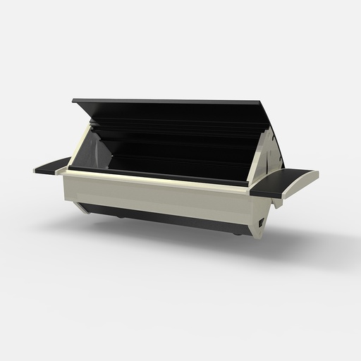 [CAM1952] ESTACION P/ESCRITORIO MULTICONEXION EN ALUMINIO NEGRO-CUERPO BLANCO