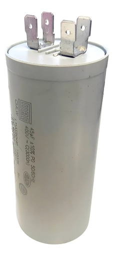 [MUL244505] CONDENSADOR ILUMINACIÓN-MOTORES WEG -400vca CMLW - IEC 60252-1 45uf. x 400vca. Fast-On Caja x 30 unid.