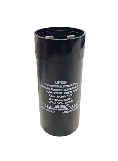 [MUL392270] CAPACITOR ELECTROLÍTICO PARA ARRANQUE DE MOTORES EN 220vca 270 / 310 uf.