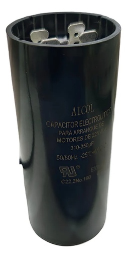[MUL392310] CAPACITOR ELECTROLÍTICO PARA ARRANQUE DE MOTORES EN 220vca 310 / 350 uf.