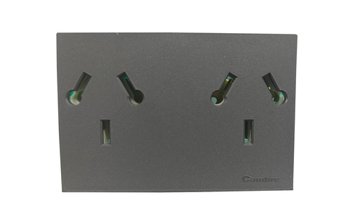 [CAM7989] MOD.TOMA BIP.C/TIERRA COMB.DOBLE "EASYFIT" SIN DERIVAC. GRIS 