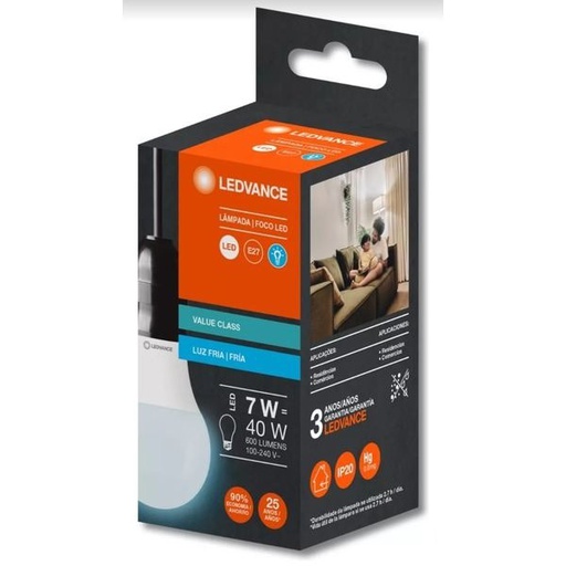 [LED7019093] Dis-BULBO CLASSIC A60 7W E27 FRIA