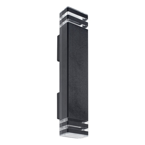 [MCA50008-1] Uni y bidireccional de aluminio rectangulares IP65 Box duo mega 550 x 114 x 98 Negro