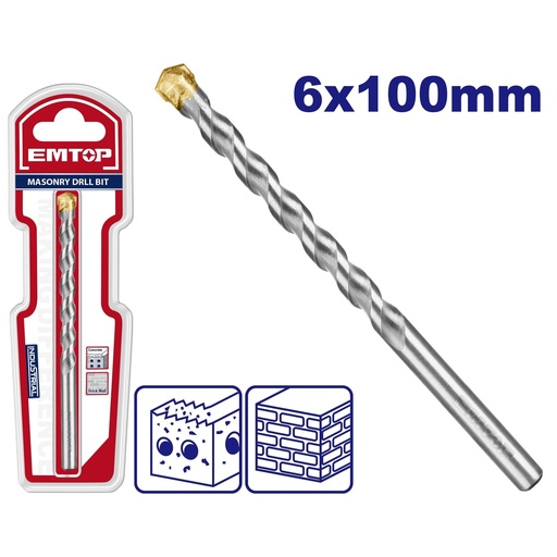 [EMPET-ECDB020610] Mecha punta widia 6x100mm EMTOP Indutrial ECDB020610