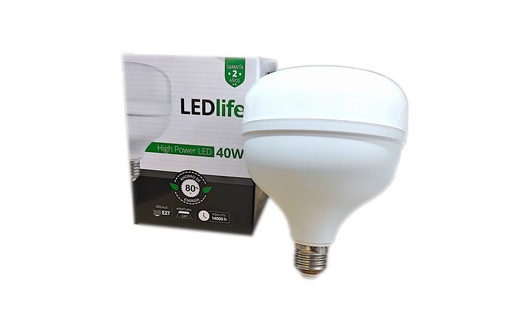 [LIFHP040-6500] Lampara High Power 40w 6500k E27 3144 lm