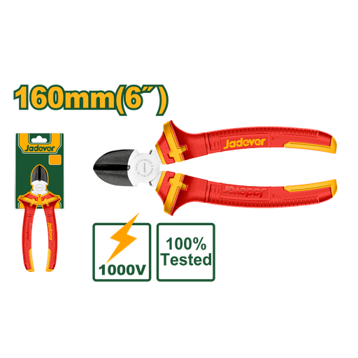 [CORJDPL3936] Alicate de corte diagonal aislado: 160mm(6") Max tensión 1000V Mango aislado