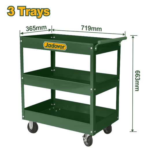 [CORJDCS1A13] Carro con ruedas - 3 bandejas de acero - 719 x 365 x 85mm - Peso 12kg - 4 ruedas