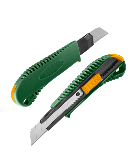 [CORJDSK3918] Cutter de hoja desmontable - Tamaño de la hoja: 18mm x 100mm - Longitud: 153mm - Con pulsador plano