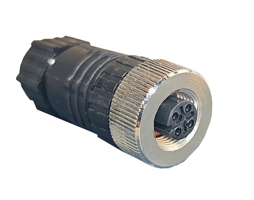 [TCNCDL12F/4S-0A] Conector hembra 4P recto s/cable