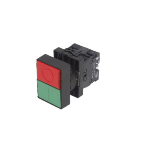 [CNCLAY5-EL8425] PULSADOR DOBLE VERDE/ROJO PLASTICO SALIENTE (SIN CONTACTOS)