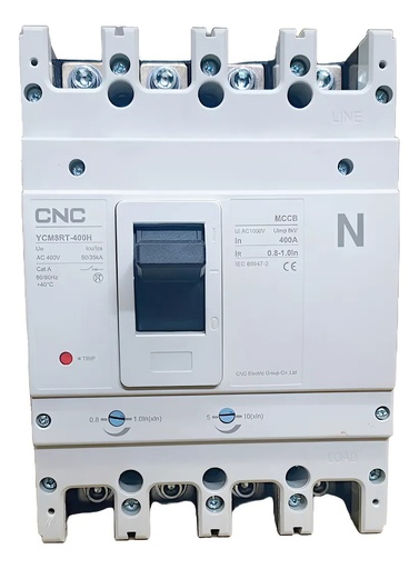 [CNCYCM8RT-400H/4300-320-400A-50/35-KA] INTERRUPTOR AUTOMATICO CAJA MOLDEADA T400 4X400A 50KA RELE TERMOMAGNETICO AJUSTABLE
