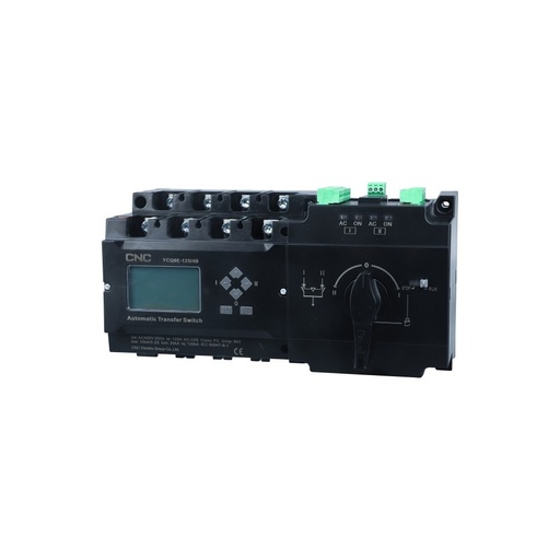 [CNCYCQ9E-125/4B125A] Conmutadora Motorizada 4P 125A con Lógica de Transferencia (ATS), Display + COM MODBUS