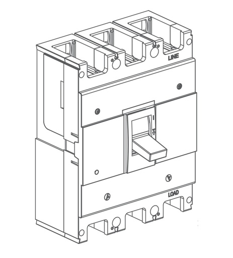[CNCYCM8RT-800H/4300-630-800A-50/35-KA] Interruptor Automático en Caja Moldeada 4x800A 50ka Protección Fija L-I _MCCB 630-800A 50/35 KA