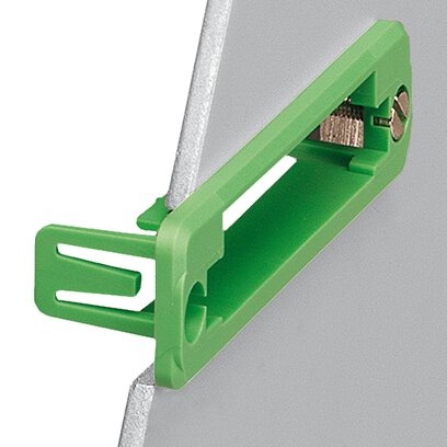 [PHO1852082] Marco empotrado, número de polos: 8, paso: 5,08 mm, color: verde, Este marco de montaje solamente debe utilizarse en combinación con IC 2,5/...-STGF-5,08