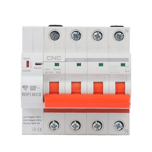 [CNCYCB9ZF-100W-4PC025] Interruptor automático inteligente YCB9ZF-100W-4x25A