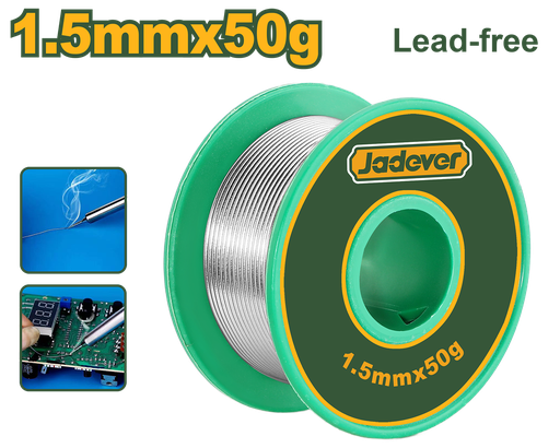 [CORJDHXS1315] ALAMBRE DE ESTAÑO PARA SOLDADURA SIN PLOMO DIÁMETRO: 1,5 MM PESO NETO: 50G MEZCLA: 99.3%SN+0.7%CU EL PUNTO DE FUSIÓN ES DE 227 °C