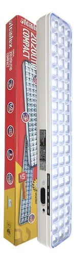 [ATO2020Litio Compact] Luminaria Aut. 60 Leds blancos de alto brillo Diseño ultra Compacto