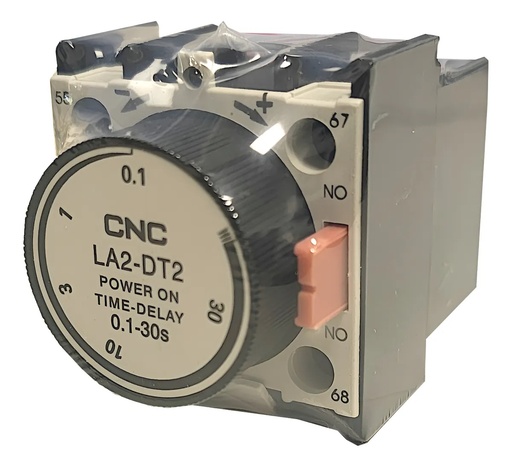 [CNCLA2-DT2] Bloque Temporizador para Conexión LA2-DT2 Reg 0,1s-30s 1NA+1NC