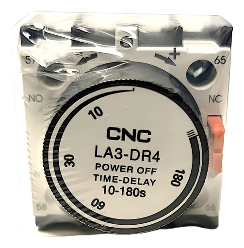 [CNCLA3-DT4] Bloque Temporizador para Desconexión LA3-DT4 Reg 10s-180s 1NA+1NC
