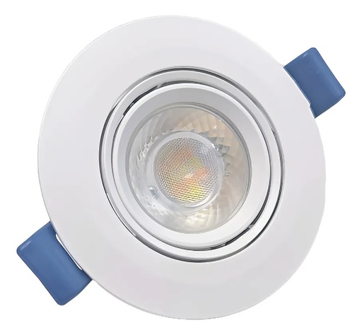 [LUMSPOT 7 CCT] Embutido redondo, 220-240V, 7W, D= 90mm., Clase II, con movimiento cardánico, temp. de color 3000-4000-6500ºK, BLANCO