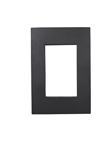 [JEL50098/8] Tapa Essenza by Platinum 5 x 10 cm. 3 módulos Negro Mate