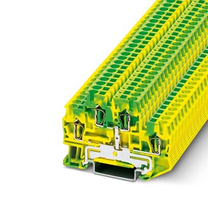[PHO3036026] Borne de doble piso conductor de protección, Sección:  0,08 mm² - 4 mm², AWG: 28 - 12, Tipo de conexión: Conexión por resorte, Anchura: 5,2 mm, Color: amarillo-verde, Tipo de montaje: NS 35/7,5, NS 35/15