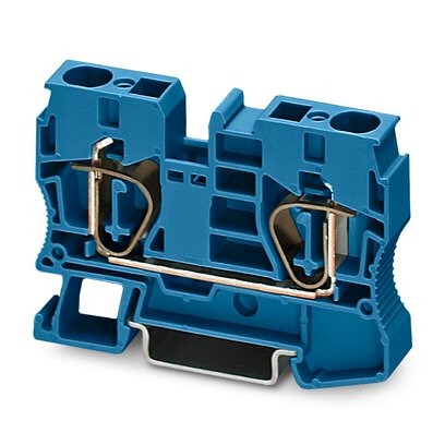 [PHO3036123] Borne de paso, tensión nominal: 1000 V, corriente nominal: 57 A, tipo de conexión: Conexión por resorte, número de conexiones: 2, sección:0,2 mm² - 16 mm²,  AWG: 24 - 6, anchura: 10,2 mm, color: azul, clase de montaje: NS 35/7,5, NS 35/15