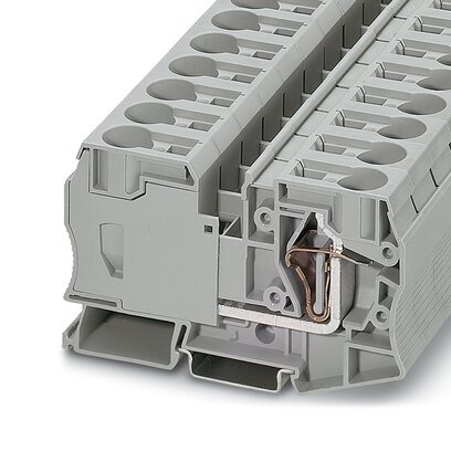 [PHO3036178] Borne de paso, tensión nominal: 1000 V, corriente nominal: 125 A, tipo de conexión: Conexión por resorte, número de conexiones: 2, sección:2,5 mm² - 35 mm²,  AWG: 14 - 2, anchura: 16 mm, color: gris, clase de montaje: NS 35/7,5, NS 35/15