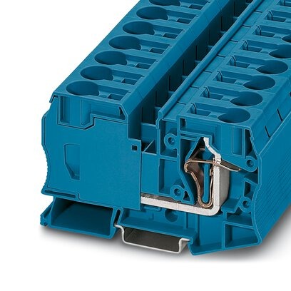 [PHO3036181] Borne de paso, tensión nominal: 1000 V, corriente nominal: 125 A, tipo de conexión: Conexión por resorte, número de conexiones: 2, sección:2,5 mm² - 35 mm²,  AWG: 14 - 2, anchura: 16 mm, color: azul, clase de montaje: NS 35/7,5, NS 35/15