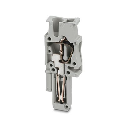 [PHO3043043] Conector, tensión nominal: 500 V, corriente nominal: 24 A, tipo de conexión: Conexión por resorte, Conexión enchufable, número de conexiones: 1, número de polos: 1, sección:0,08 mm² - 4 mm²,  AWG: 28 - 12, anchura: 5,2 mm, altura: 39 mm, color: gris