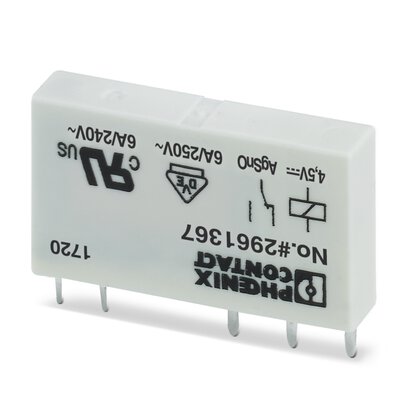 [PHO2961367] Relé de potencia en miniatura enchufable, con contacto de potencia, 1 contacto conmutado, tensión de entrada 4,5 V DC