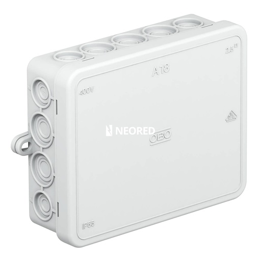 [FMN2000410] Dis-Caja paso  125x 100x 40mm PVC GRI IP55