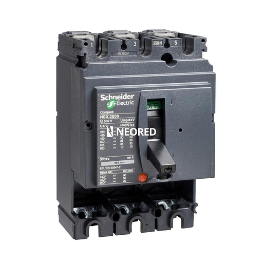 [SCHLV431390] Dis-Interruptor Caja Moldeada s/Relé de Prot. NSX 3x250 A- P Corte 25kA