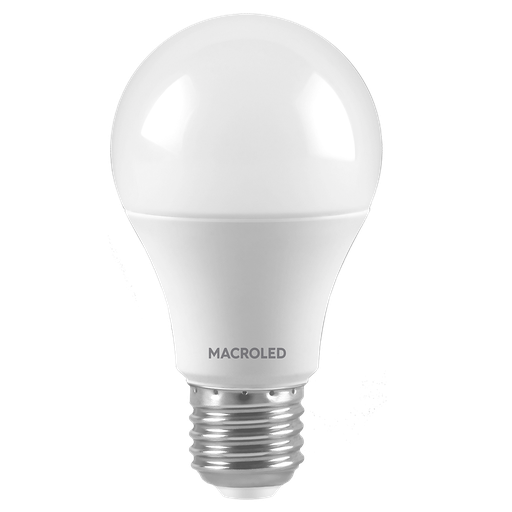 [CORBT-60-12WW] BULBO A60 MACROLED 12W E27 AC180-240V CALIDO 3000K